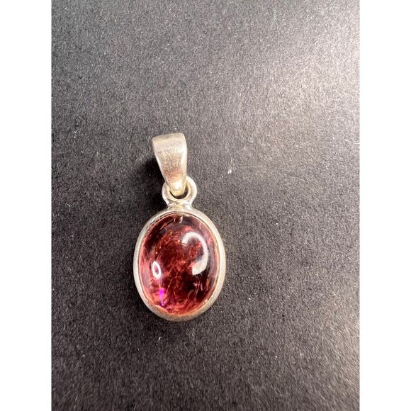 NEW Pink Tourmaline rubellite sterling silver pendant 1.90 grams - Picture 9 of 10